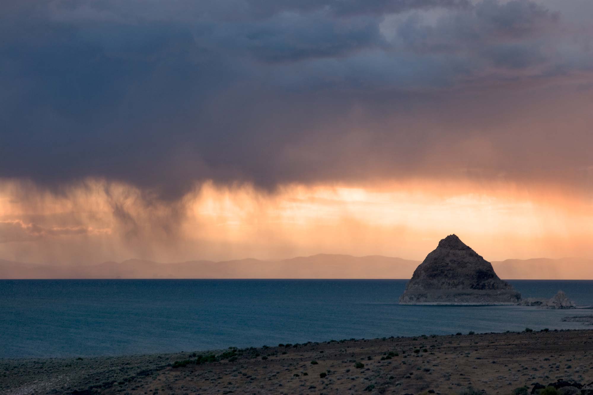 Pyramid Lake Sunset Storm Photography