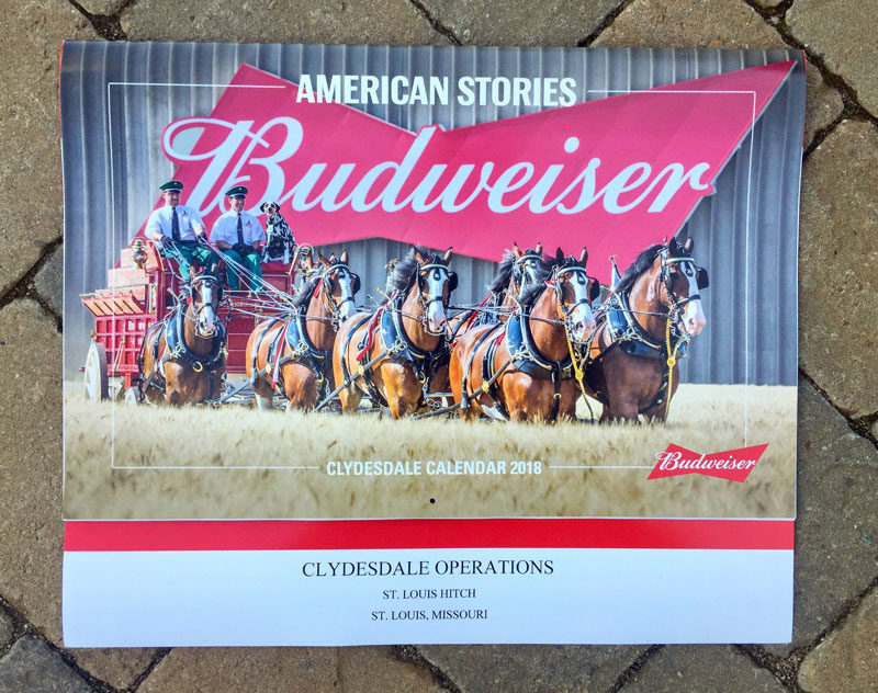 Budweiser Clydesdales Calendar-2018