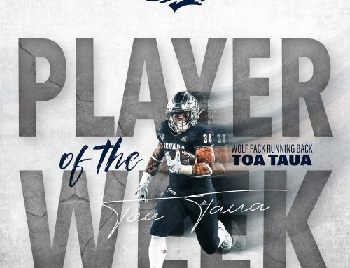 University Of Nevada Football Player of The Week Graphic